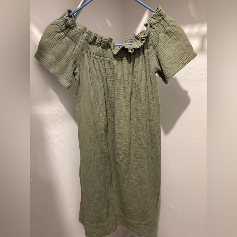 Green Off-the-Shoulder Dress